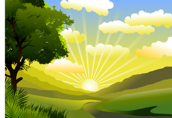 Мультяшный пейзаж