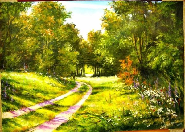 Солнечные пейзажи маслом