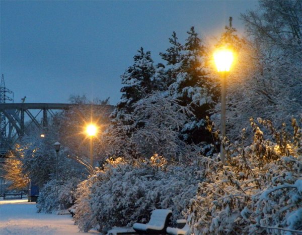 Зимнее утро в Новосибирске