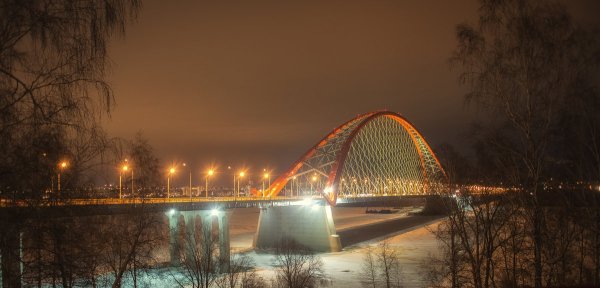 Первый снег в Новосибирске