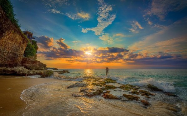 Закат на острове Бали