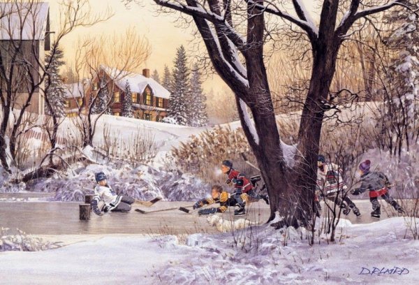Картина зимние развлечения