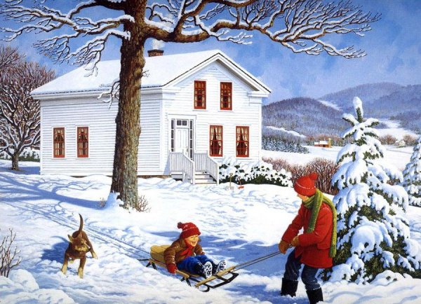 Зимние пейзажи для детей дошкольного возраста