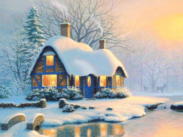 Художник Richard Burns Ричард Бернс сказочные домики