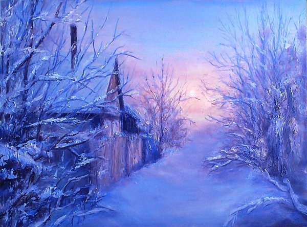 Красивые деревья в снегу