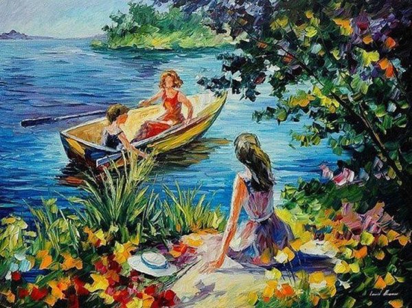 Пейзаж с людьми