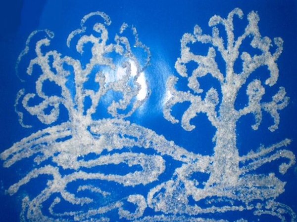 Нетрадиционное рисование солью