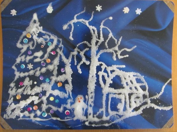 Зимняя аппликация