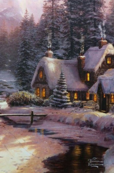 Томас Кинкаде зимний пейзаж
