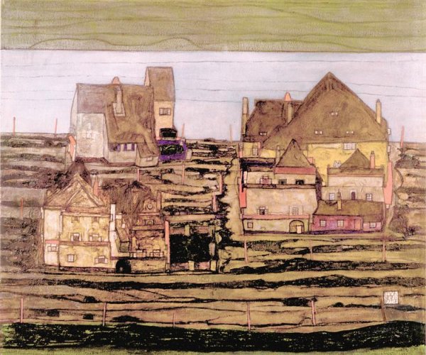 Эгон Шиле городской пейзаж