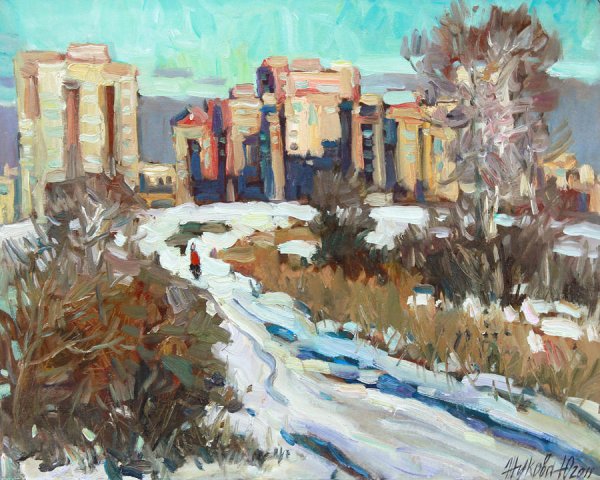 Станковая композиция город