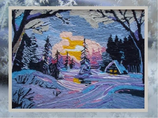 Пластилиновая живопись пейзаж