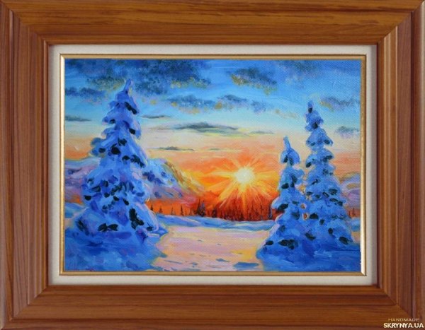 Объемный зимний пейзаж