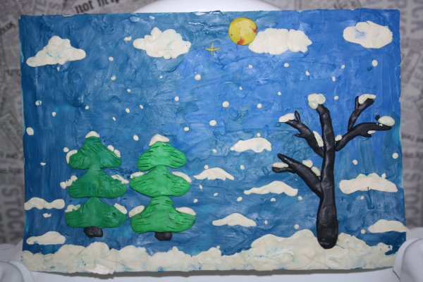 Зимняя аппликация