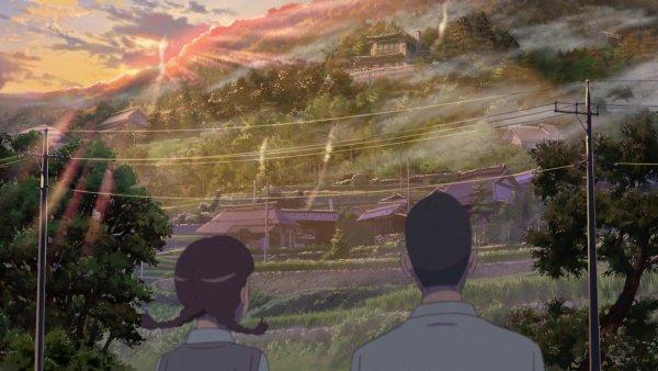 Аниме Макото Синкай город