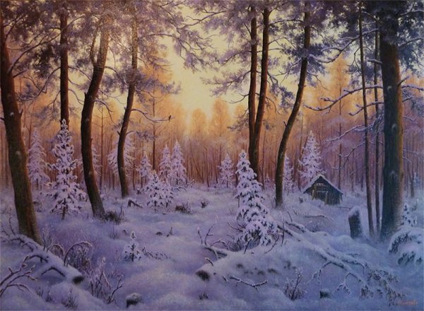 Художник Владимир Чиканов картины зима