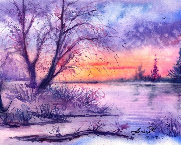 Анна Армона зимние пейзажи