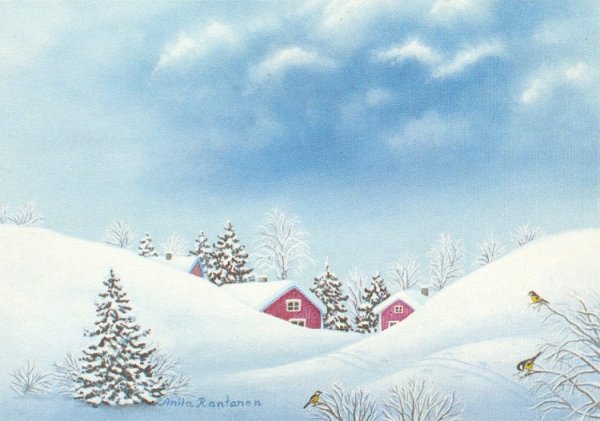 Новогодние белоснежные пейзажи для детей