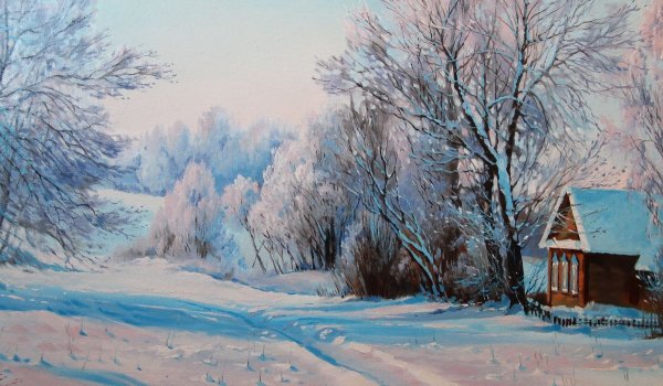 Зима рисунок