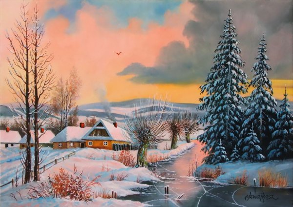 Художник Сергей Трухан зима