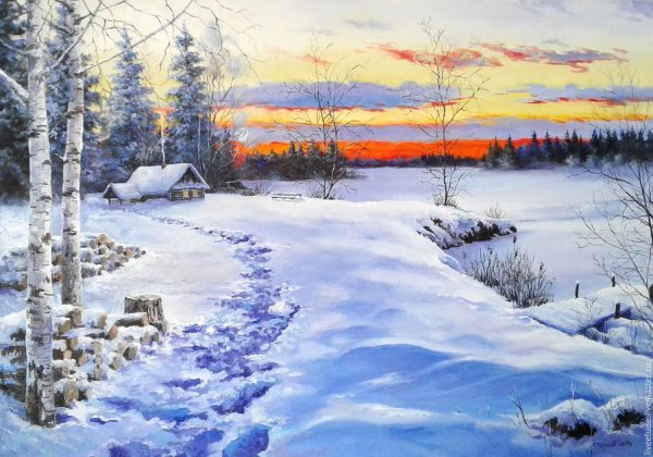 Александр Ходюков зимние картины