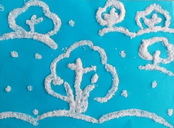 Нетрадиционное рисование манкой