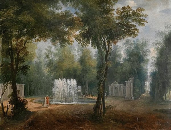 Семён Щедрин «вид на большой пруд в парке в Царском селе» (1777)