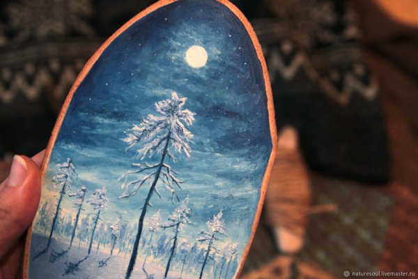 Новогодняя роспись на деревянных спилах