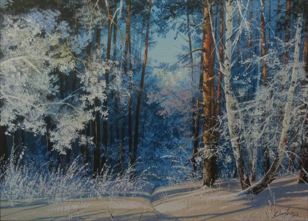 Художник Юшкевич Виктор Николаевич зима