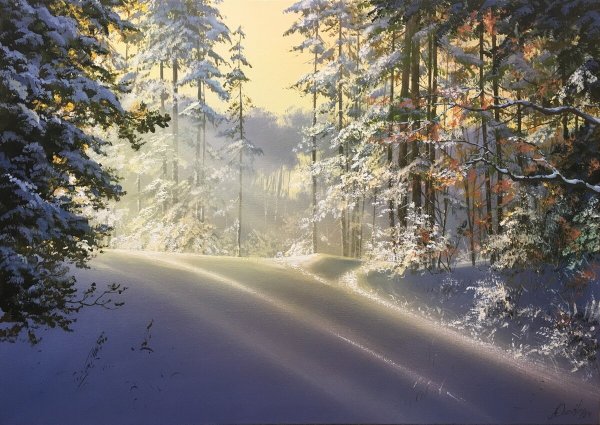 Художник Юшкевич Виктор Николаевич зима