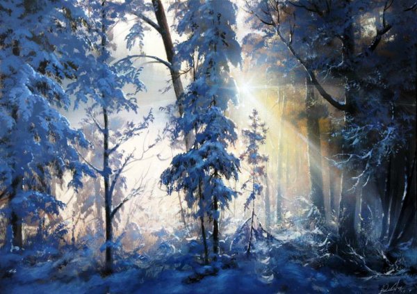 Зимний пейзаж Виктор Юшкевич