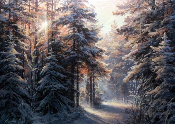 Зимний лес Юшкевич Виктор