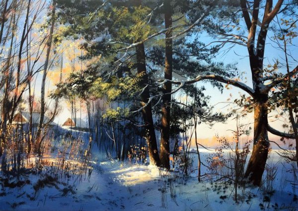 Зимний лес Юшкевич Виктор
