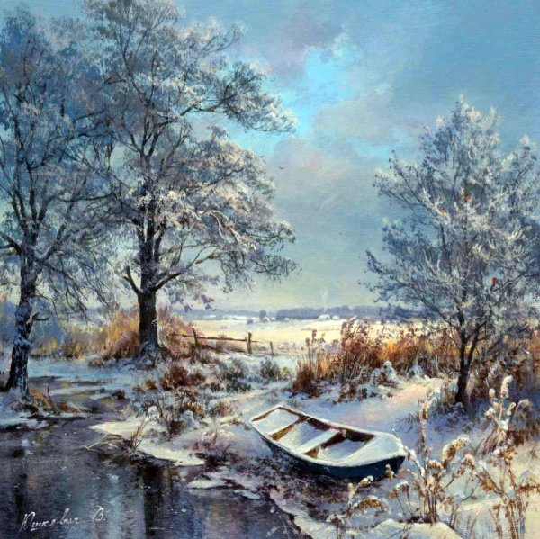 Зимний лес Юшкевич Виктор