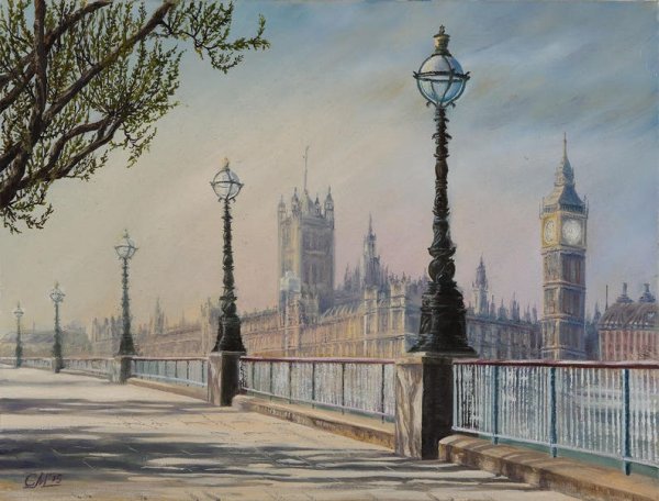 Лондон акварель