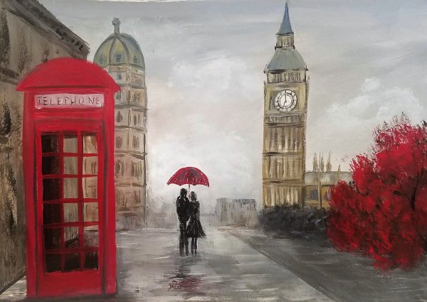 Картина с красным акцентом