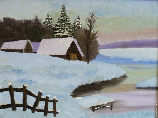 Зимний пейзаж художника Борисова