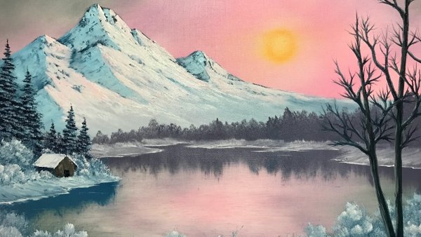 Рисование зимний пейзаж