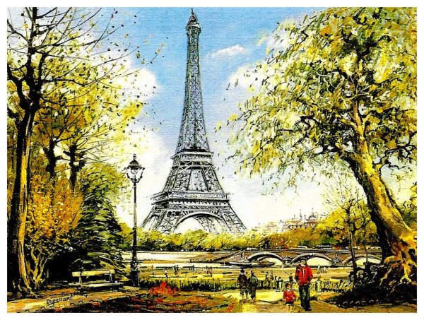 Парк Монсо в Париже картины