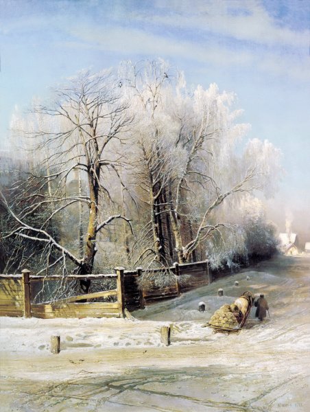 Алексей Саврасов. Зимний пейзаж. 1871
