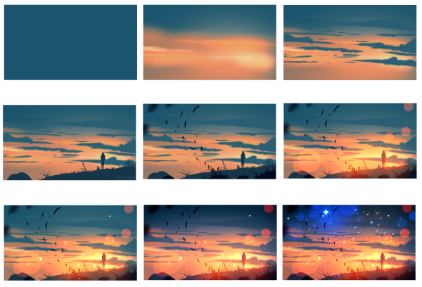 Туториал по рисованию леса