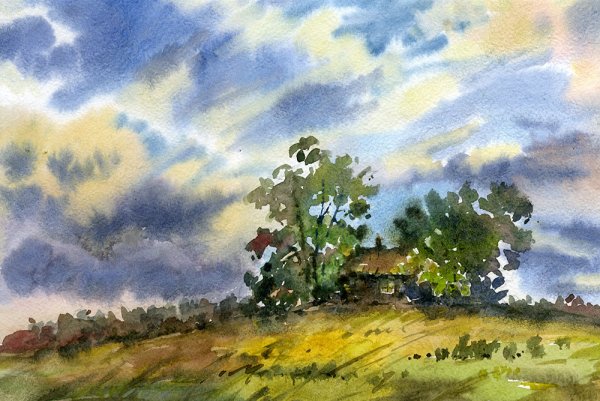 Пленэр этюды акварелью