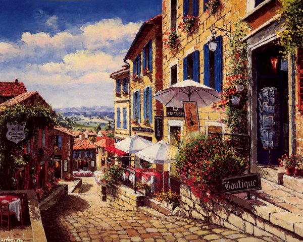 Картина "улица в Стамбуле» (Львовская галерея искусств)