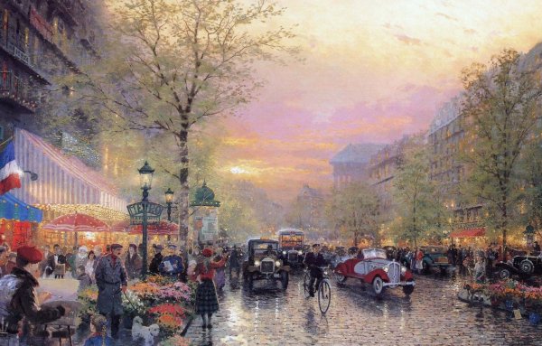 Фреска Париж Эйфелева башня