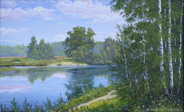 Летний пейзаж с рекой