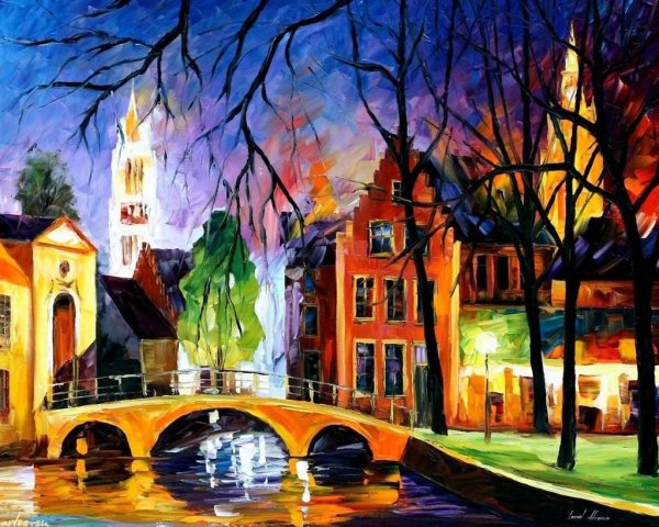 Томас Кинкаде город осенью