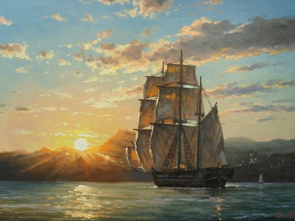 Художник Montague Dawson морской пейзаж