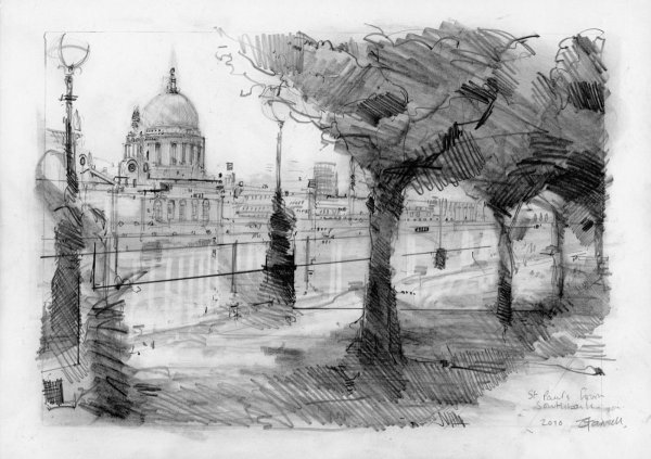 Графический архитектурный пейзаж