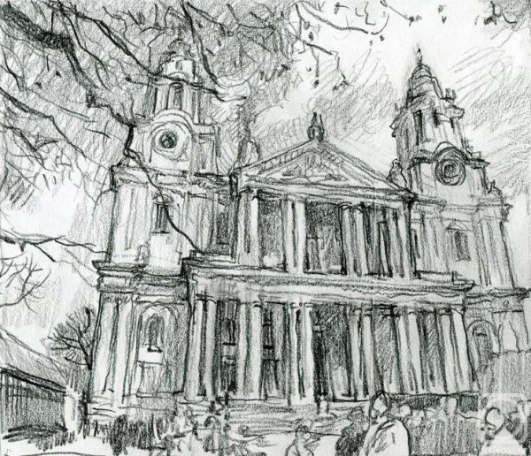 Архитектурный пейзаж детский карандашом