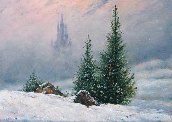 Каспар Давид Фридрих зимний пейзаж